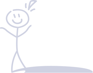 Uśmiechnięta postać ludzka.